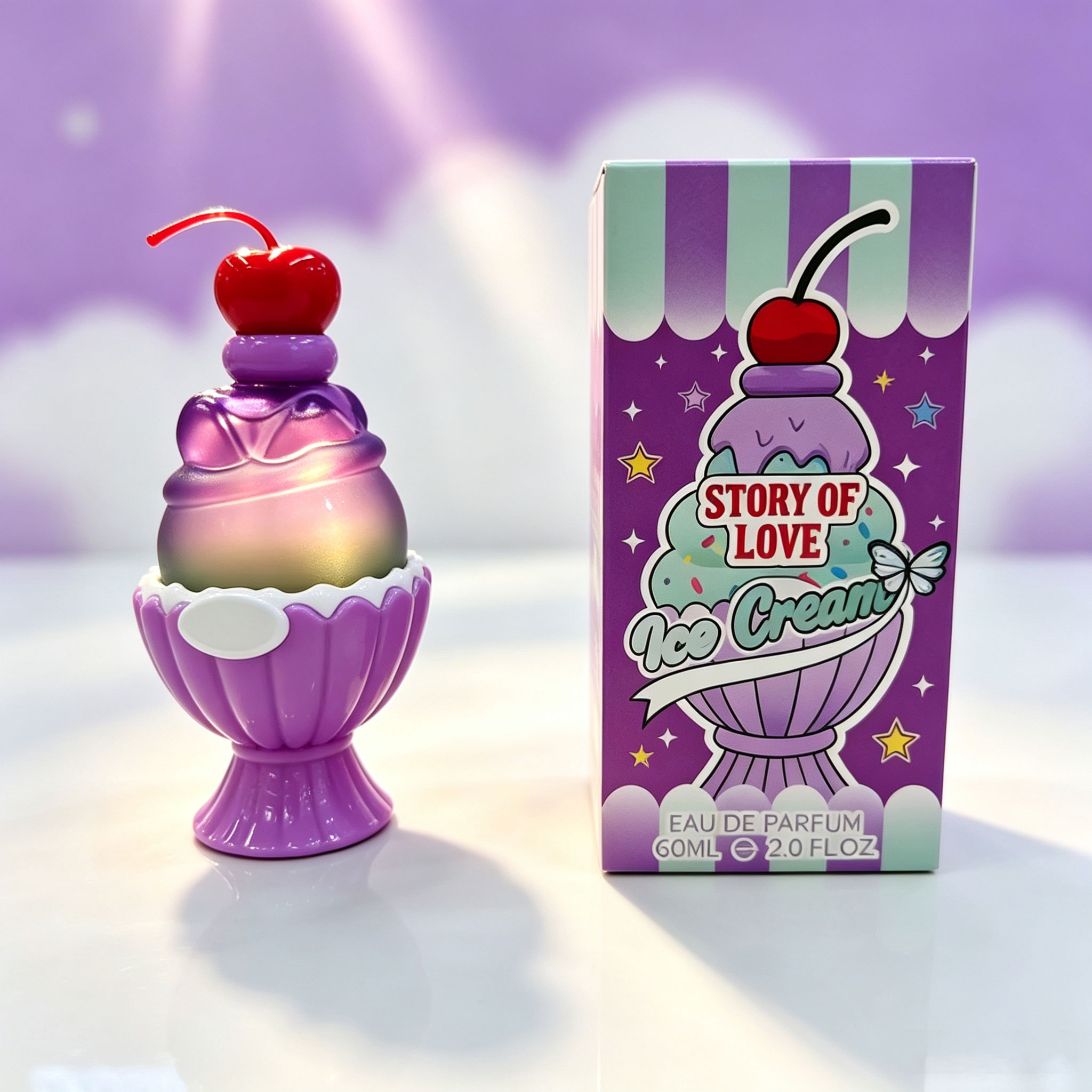 Perfume Fine Fragrance - Perfume em Forma de Sorvete 60ml,