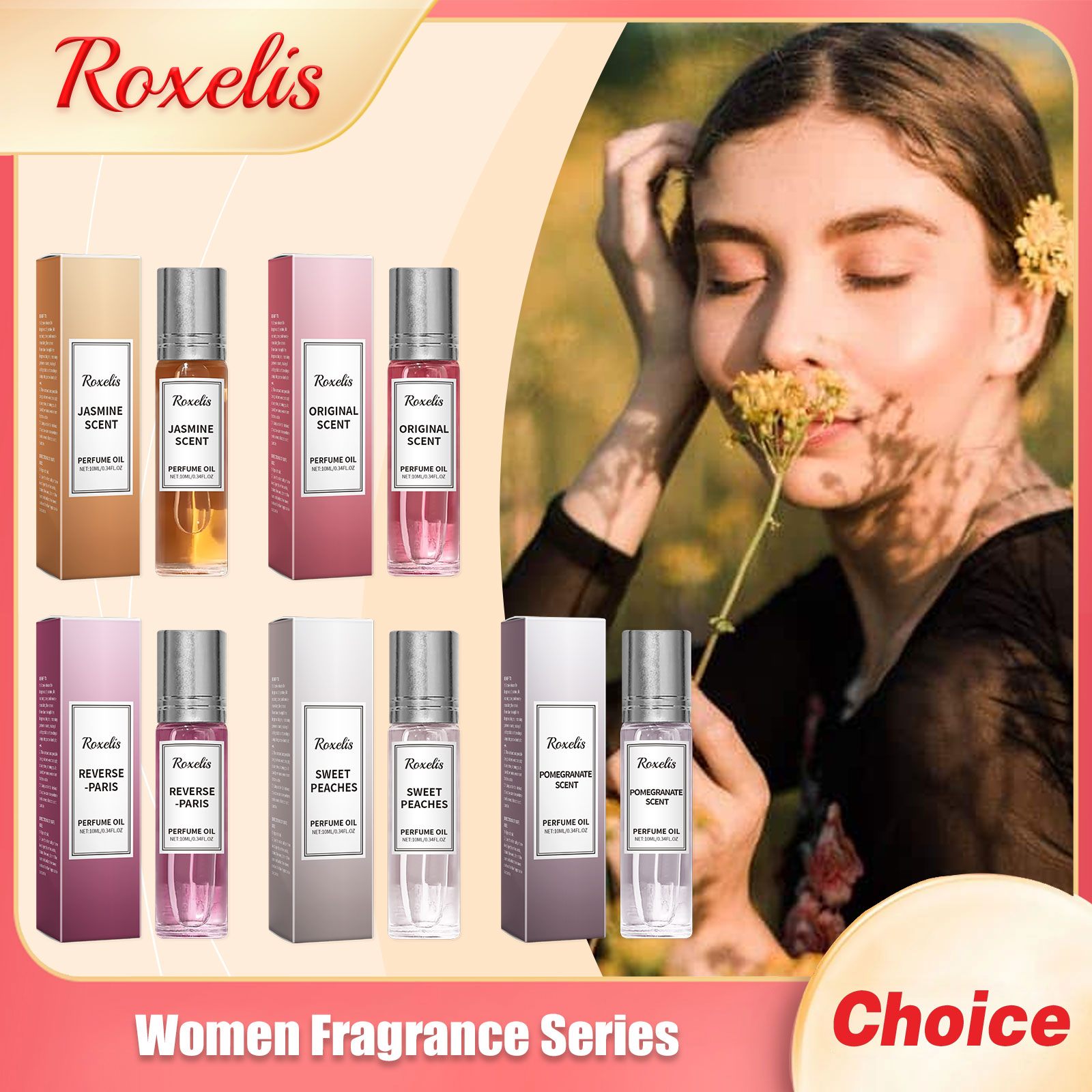 Perfume Jasmine Fragrance - Série de Perfumes com Feromônios para
