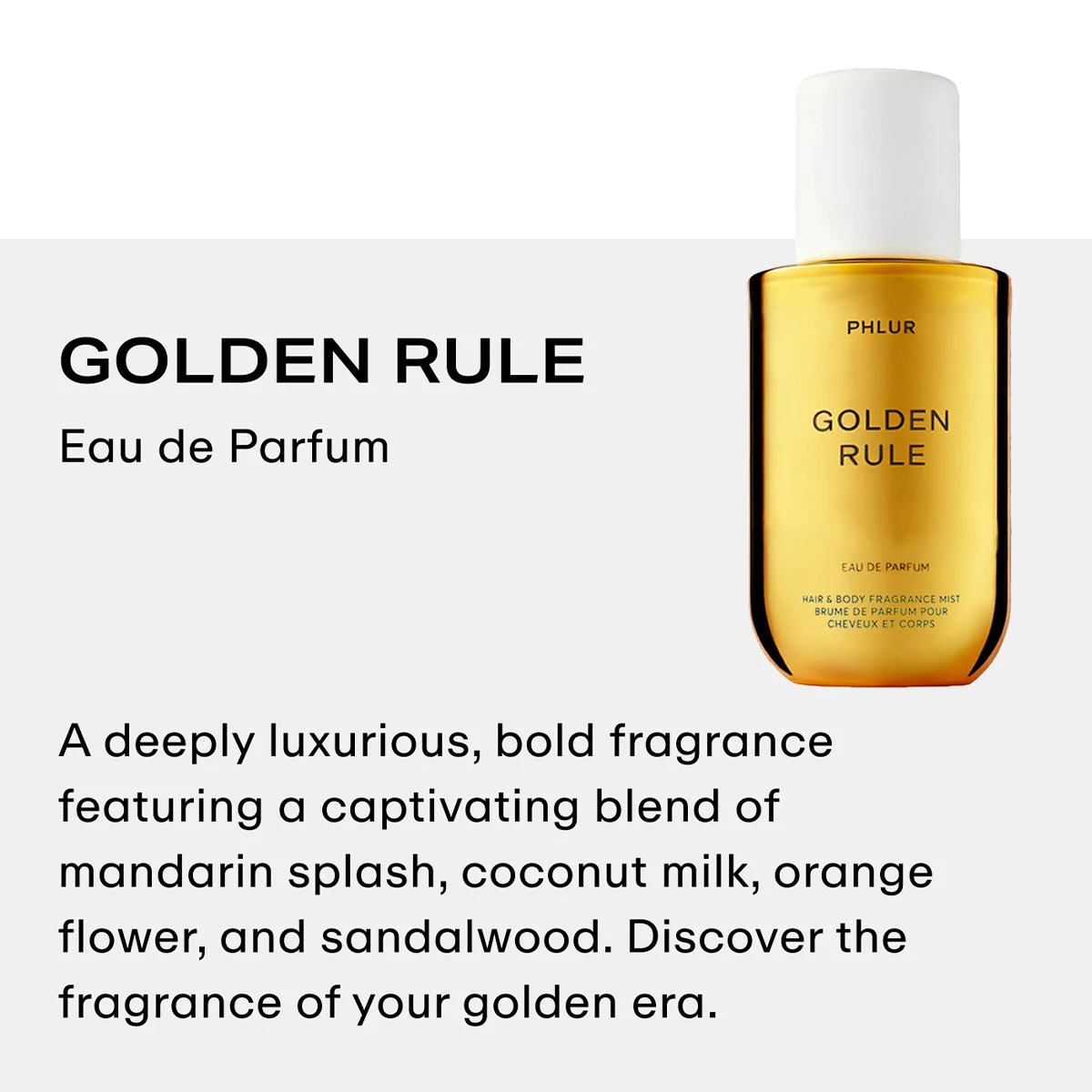 PHLUR Golden Rule Hair & Body  - Perfume Fragrance Com avaliação e preço
